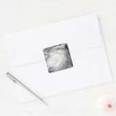 Typhoon Morakot over China Vierkante Sticker (Envelop)