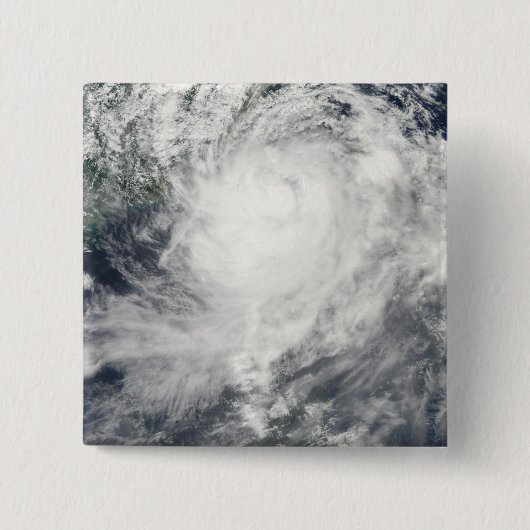 Typhoon Morakot over Taiwan Vierkante Button 5,1 Cm (Voorkant)