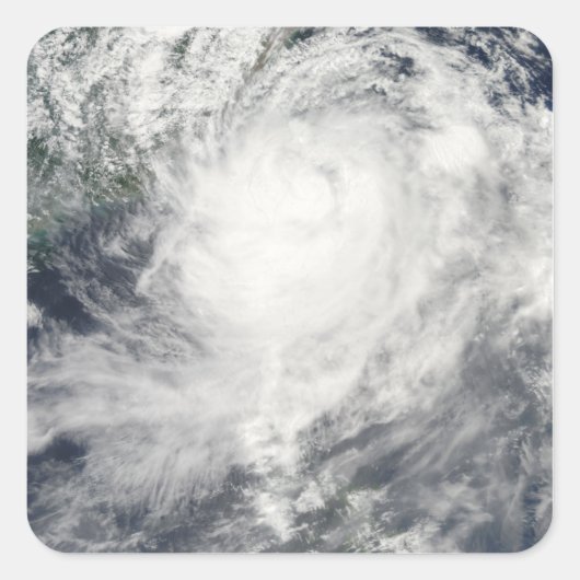 Typhoon Morakot over Taiwan Vierkante Sticker (Voorkant)