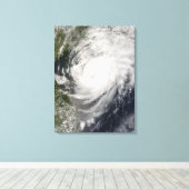 Typhoon Neoguri nadert China Canvas Afdruk (Insitu (Houten vloer))