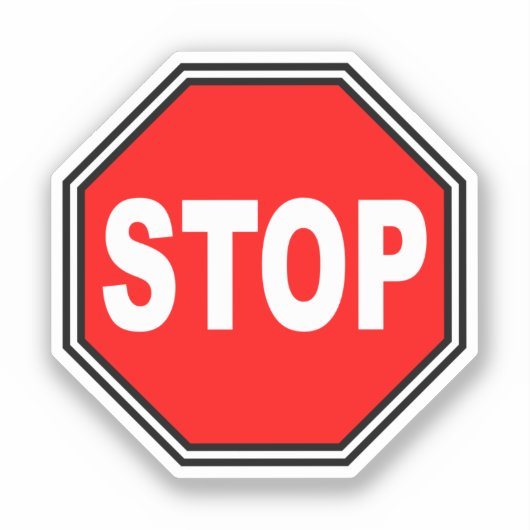 Typical Stop Sign Sticker (Voorkant)