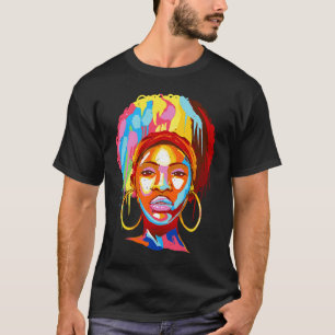 Typisch Afrikaans hoofddeksel stijl meisje BHM T-shirt