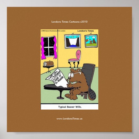 Typisch Beaver wast unieke grappige Poster (Voorkant)