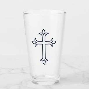 Typisch christelijk kruis glas
