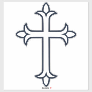 Typisch Christelijk kruis Sticker
