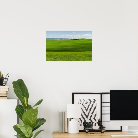 Typisch landschap in Toscane Poster (Thuiskantoor)