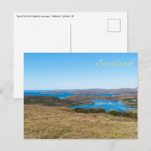 Typisch Schots Hoogland zeelandschap - Schotland Briefkaart