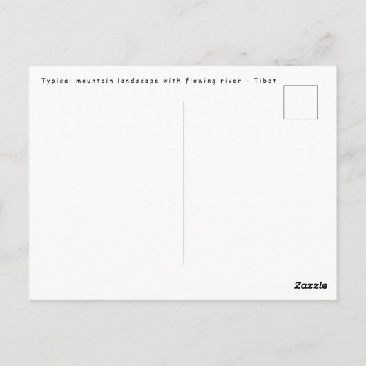 Typisch Tibetaans berglandschap Briefkaart (Achterkant)