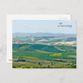 Typisch Toscaans landschap met heuvels - Italië Briefkaart (Voorkant / Achterkant)