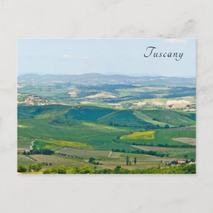 Typisch Toscaans landschap met heuvels - Italië Briefkaart