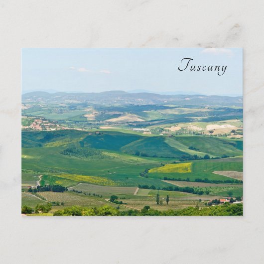 Typisch Toscaans landschap met heuvels - Italië Briefkaart (Voorkant)
