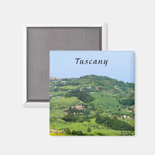 Typisch Toscaans landschap met heuvels - Italië Magneet (Voorkant / Achterkant)
