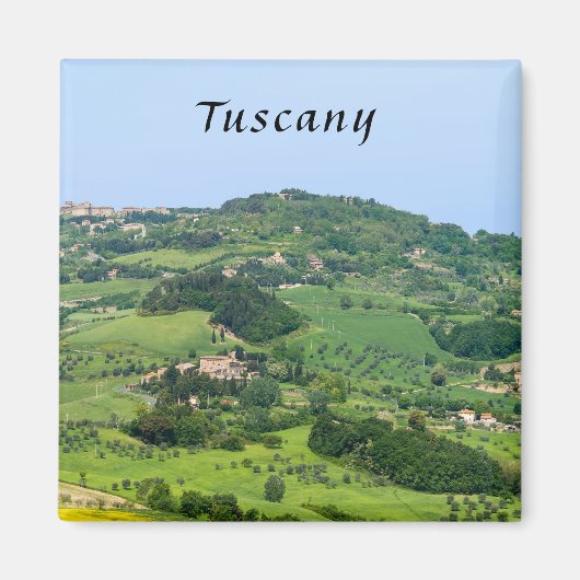 Typisch Toscaans landschap met heuvels - Italië Magneet (Voorkant)