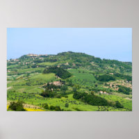Typisch Toscaans landschap met heuvels - Italië