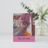 typische alentejo-huizen, sparen de datum aankondigingskaart (Staand voorkant)