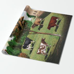  typische koeien Holstein Jersey Short-Horn Cadeaupapier