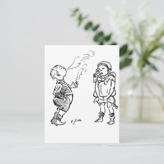 Typische man briefkaart (Staand voorkant)