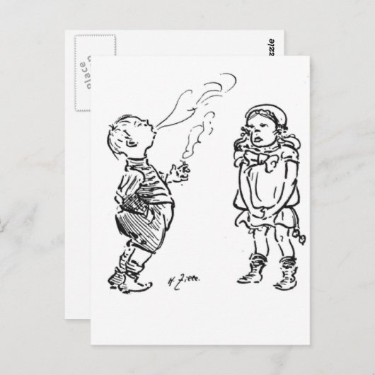 Typische man briefkaart (Voorkant / Achterkant)