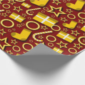 Typische motieven voor kerstdag cadeaupapier (Hoek)