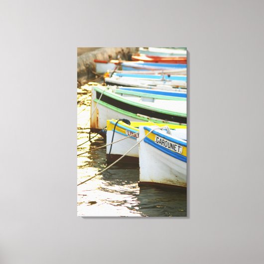 Typische plaatselijke vissersboten canvas afdruk (Voorkant)