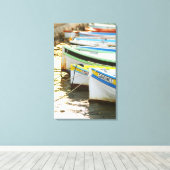 Typische plaatselijke vissersboten canvas afdruk (Insitu (Houten vloer))