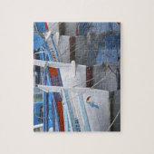 Typische Provençaalse vissersboten geschilderd in  Legpuzzel (Verticaal)