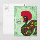 Typische rooster van Barcelona - Galo de Barcelos Briefkaart (Voorkant / Achterkant)