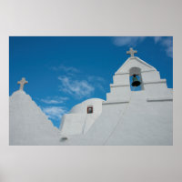 Typische witgekalkte kerk