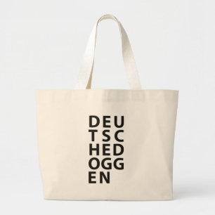 Typo: Deutsche Dogge Grote Tote Bag