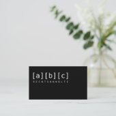 Typo visitekaartjes zwart (Staand voorkant)