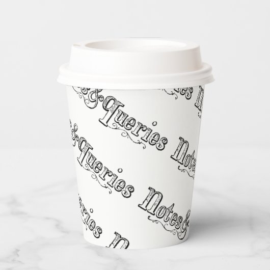 Typograaf voor notities en query's papieren bekers (Achterkant)