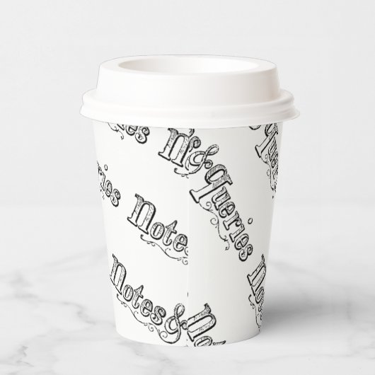 Typograaf voor notities en query's papieren bekers (Rechts)