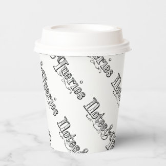 Typograaf voor  notities en query's papieren bekers