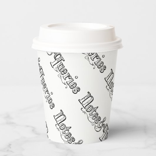 Typograaf voor notities en query's papieren bekers (Voorkant)