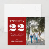Typografie 22 22-jarige foto briefkaart (Voorkant / Achterkant)