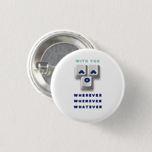 Typografie_2_met jou_2 ronde button 3,2 cm