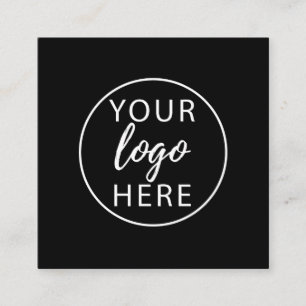 Typografie Aangepast Logo Vierkante Visitekaartje
