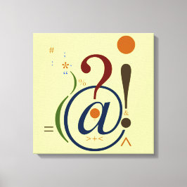 Typografie (Abstracte samenstelling) Canvas Afdruk
