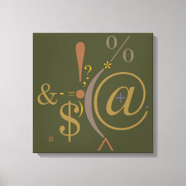 Typografie (Abstracte samenstelling) Canvas Afdruk