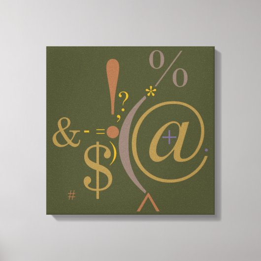 Typografie (Abstracte samenstelling) Canvas Afdruk (Voorkant)