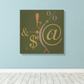 Typografie (Abstracte samenstelling) Canvas Afdruk (Insitu (Houten vloer))