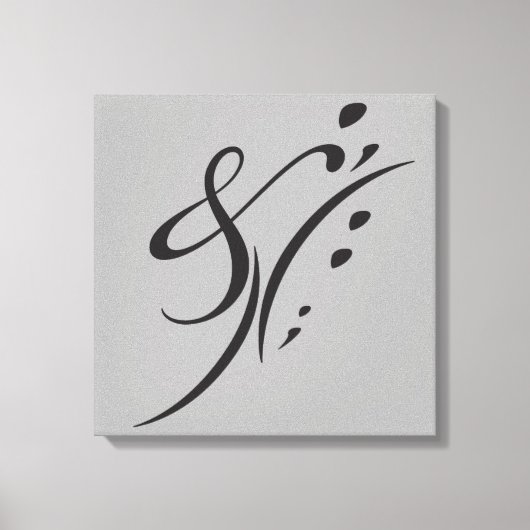 Typografie (Abstracte samenstelling) Canvas Afdruk (Voorkant)