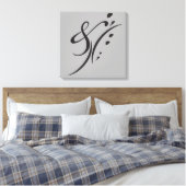 Typografie (Abstracte samenstelling) Canvas Afdruk (Insitu (Slaapkamer))