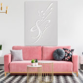 Typografie (Abstracte samenstelling) Canvas Afdruk (Insitu (Woonkamer))