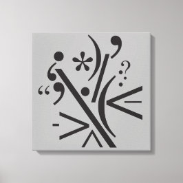 Typografie (Abstracte samenstelling) Canvas Afdruk