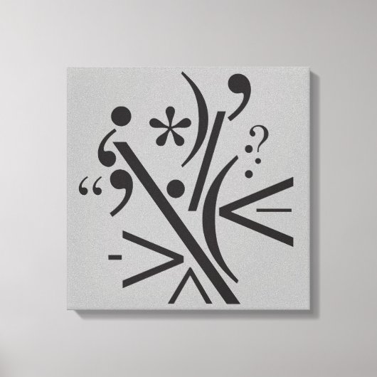 Typografie (Abstracte samenstelling) Canvas Afdruk (Voorkant)