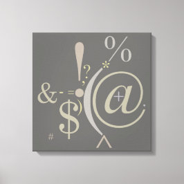 Typografie (Abstracte samenstelling) Canvas Afdruk