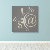 Typografie (Abstracte samenstelling) Canvas Afdruk (Insitu (Houten vloer))