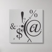 Typografie (Abstracte samenstelling) Canvas Afdruk (Voorkant)