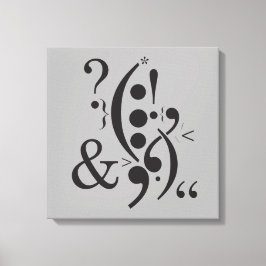 Typografie (Abstracte samenstelling) Canvas Afdruk
